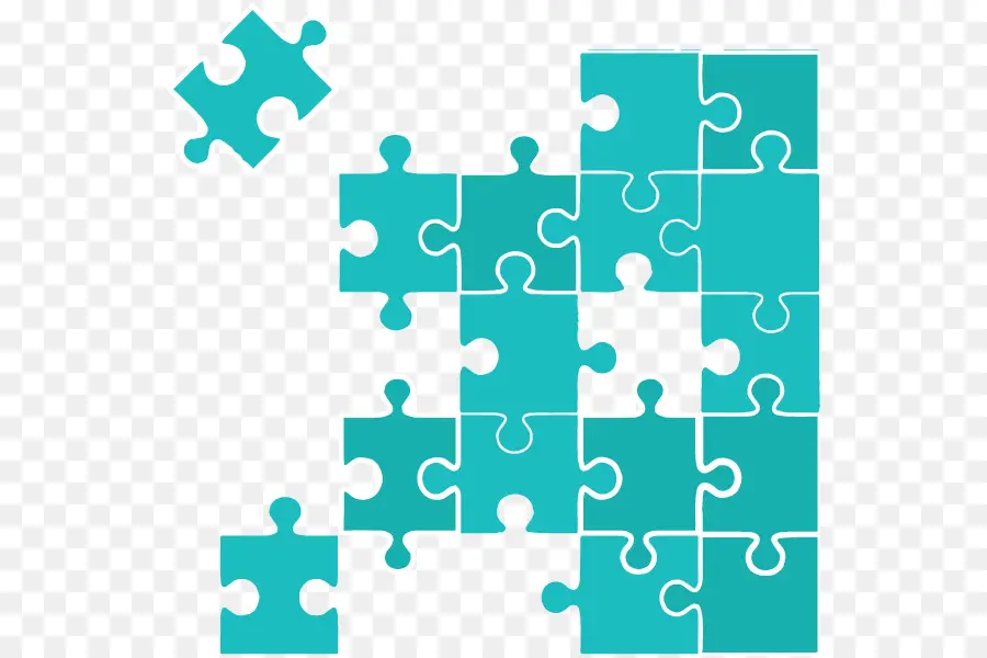 Pièces De Puzzle，Bleu PNG