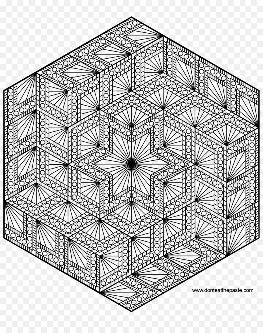 Motif Géométrique，Hexagone PNG