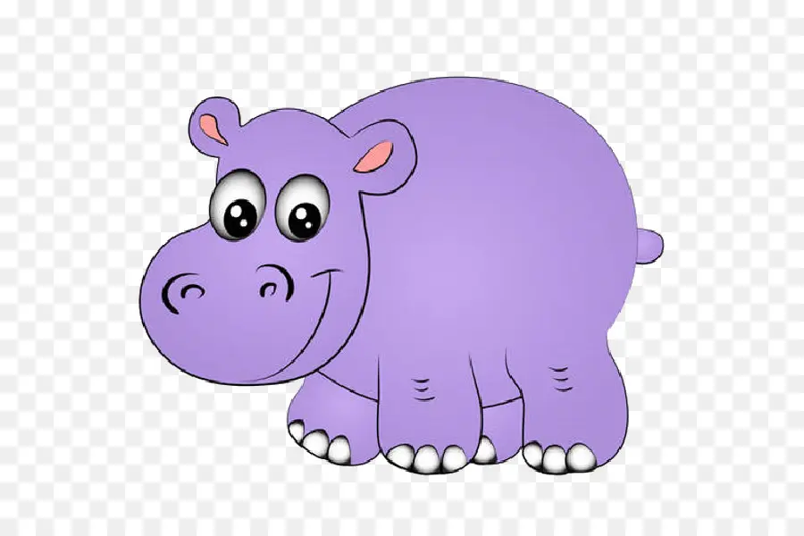 Hippopotame Violet，Animal PNG