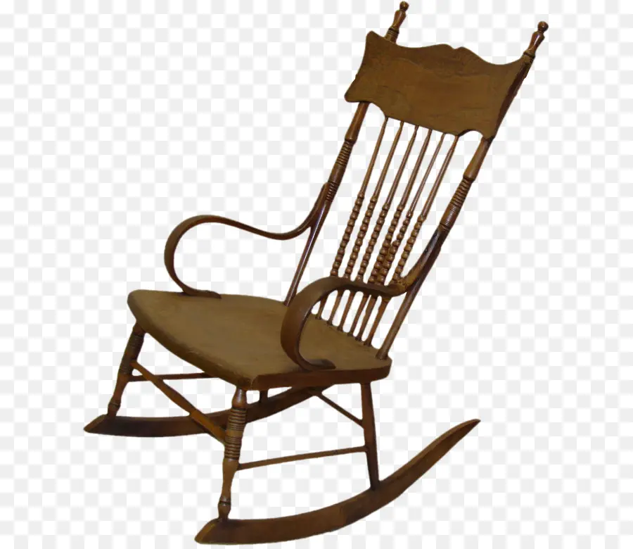 Chaise à Bascule En Bois，Antique PNG