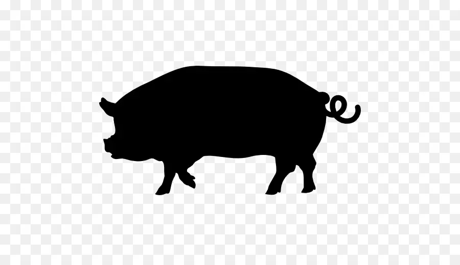 Silhouette De Cochon，Ferme PNG