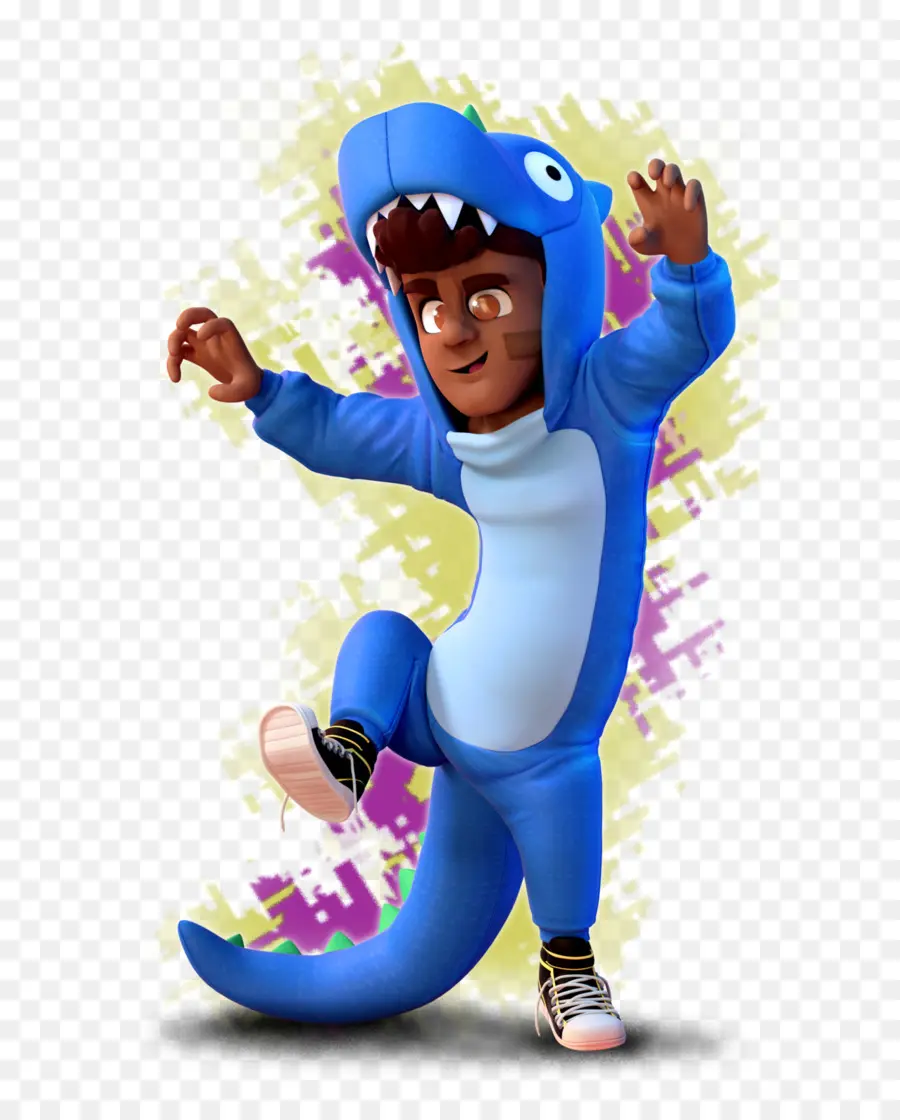 Costume De Dinosaure，Bleu PNG