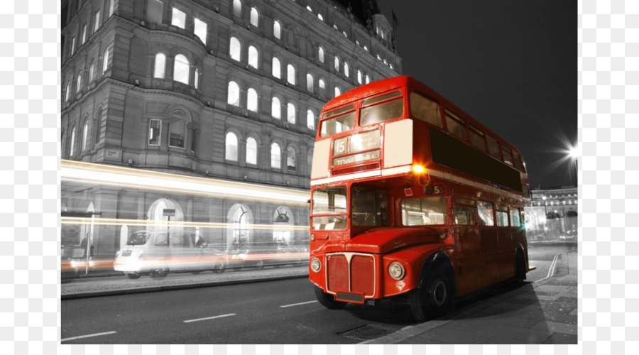 Bus Rouge à Deux étages，Londres PNG