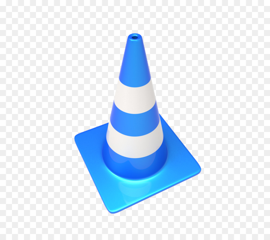 Cône De Signalisation，Bleu PNG