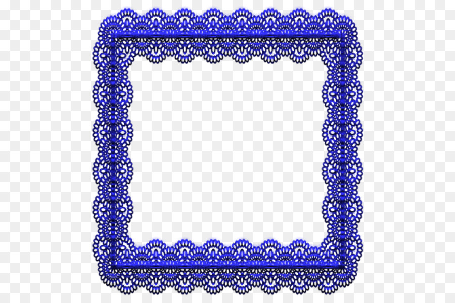 Cadre En Dentelle Bleue，Décoratif PNG