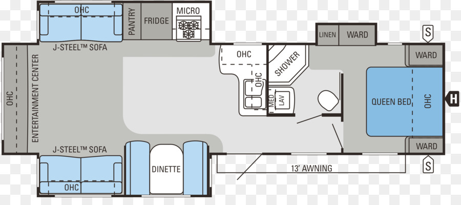 Plan D'étage Du Camping Car，Mise En Page PNG