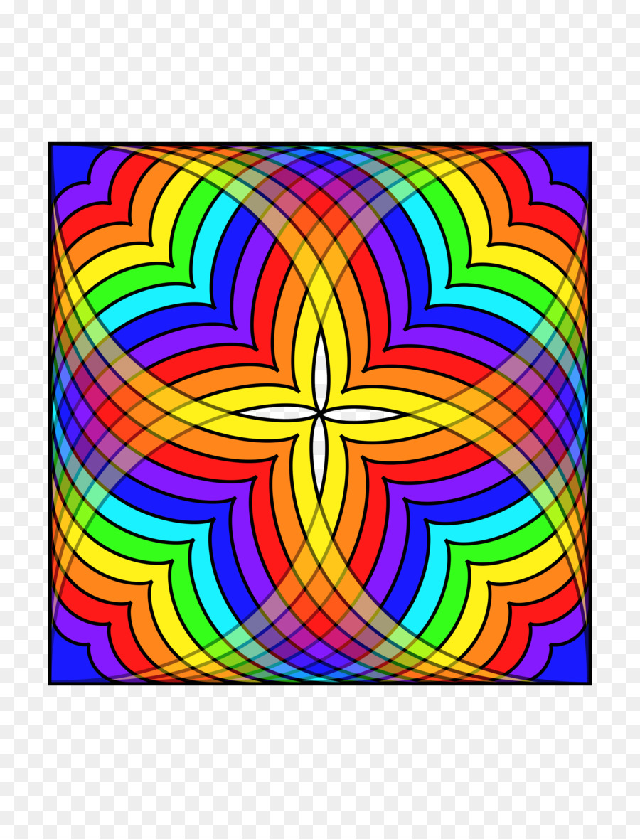 Mandala Coloré，Géométrique PNG