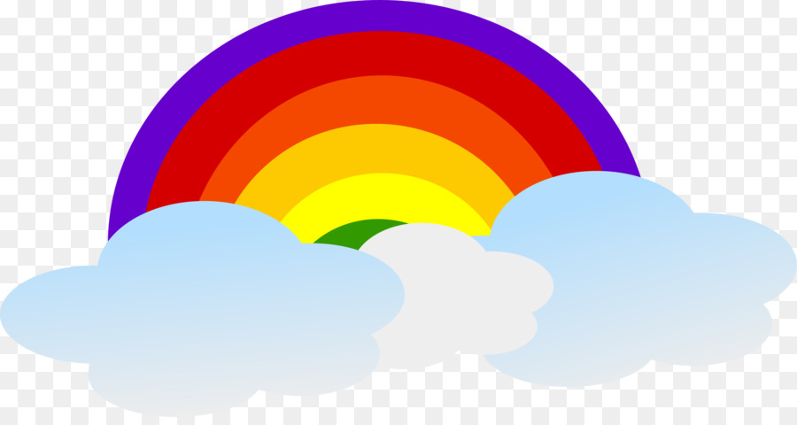 Arc En Ciel Et Nuages，Arc En Ciel PNG