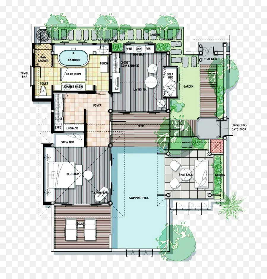 Plan D'étage De La Maison，Chambres PNG