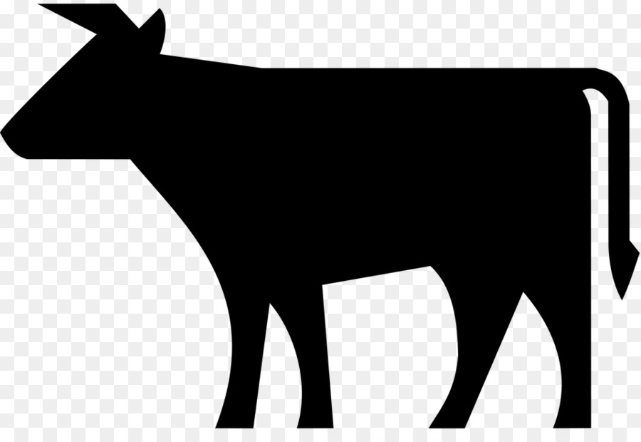 Silhouette De Vache，Noir PNG