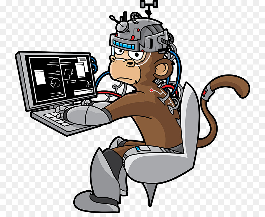 Singe Avec Ordinateur，Cyber PNG