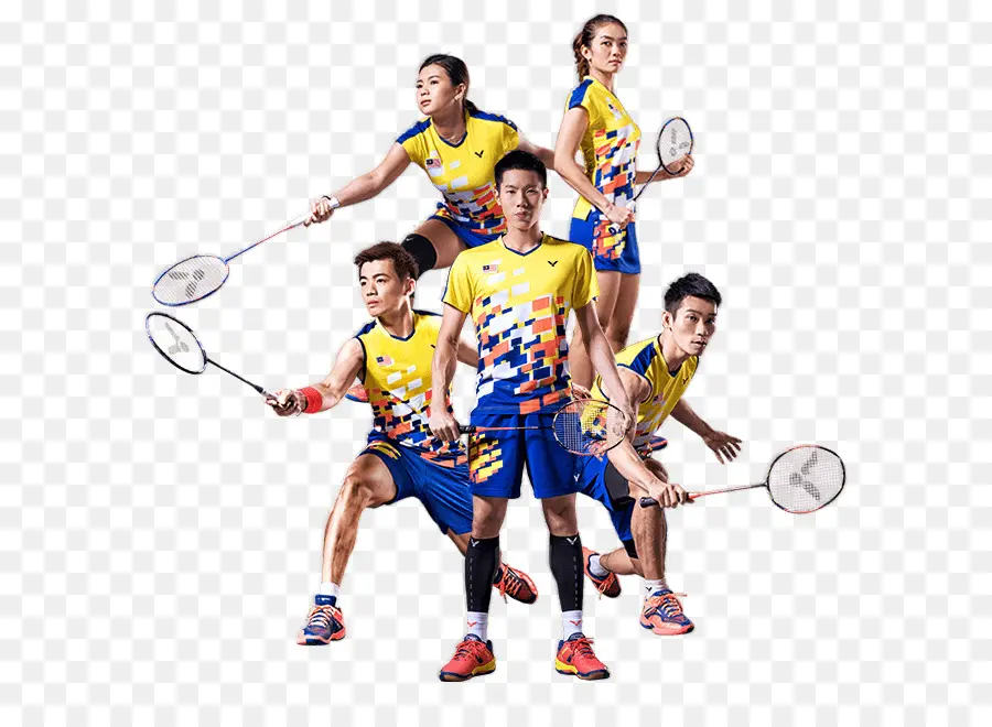 Joueurs De Badminton，Raquettes PNG