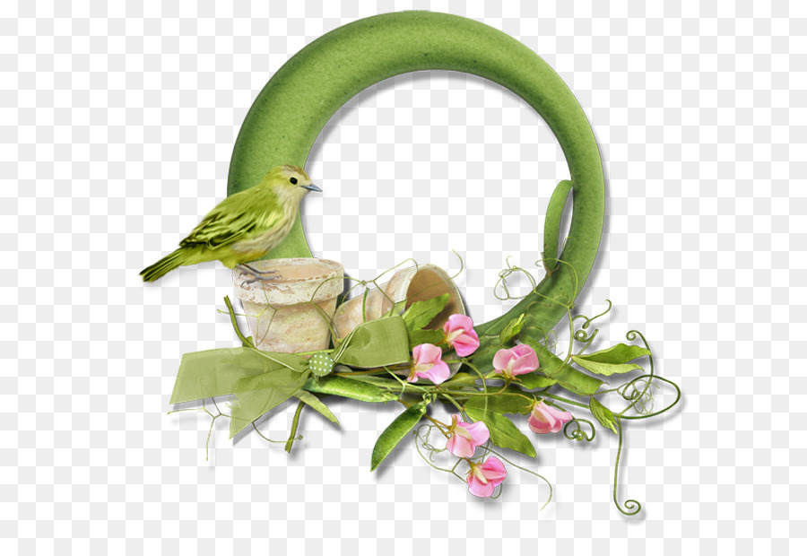 Oiseau Et Couronne，Fleurs PNG