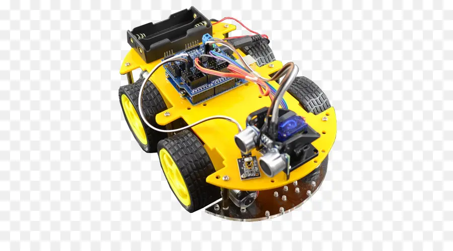 Voiture Robot Jaune，Roues PNG