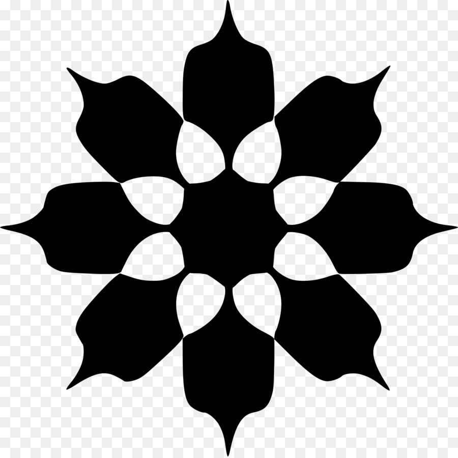 Motif De Fleurs，Noir PNG