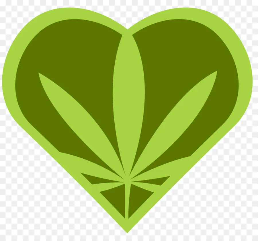 Coeur Avec Feuille De Cannabis，Amour PNG