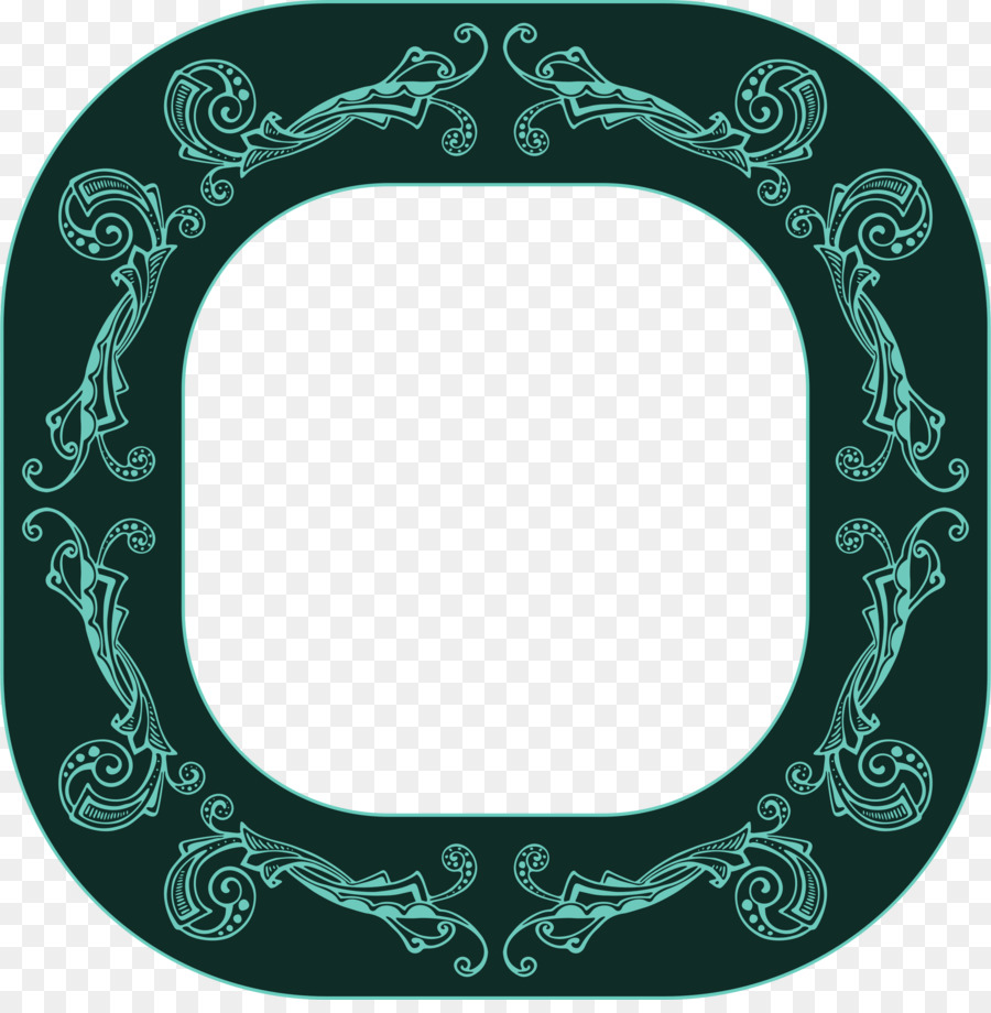 Cadre Circulaire Vert，Décoratif PNG