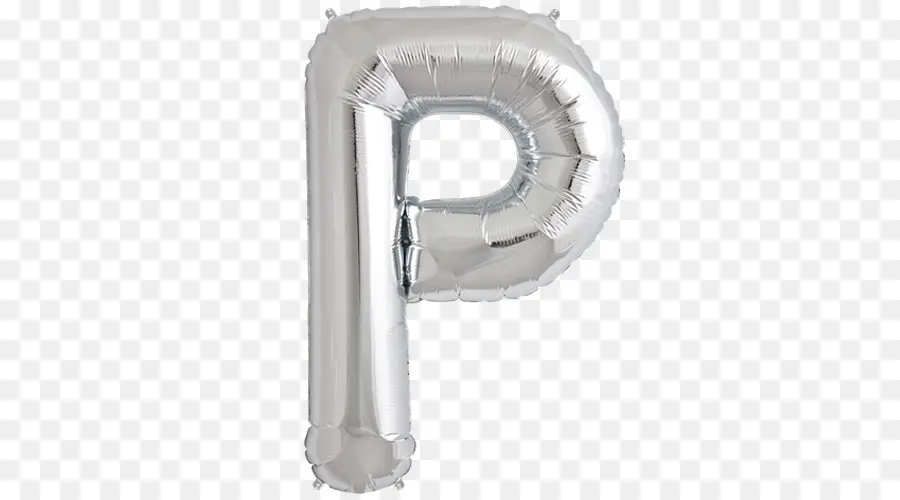 Ballon Lettre P，Argent PNG