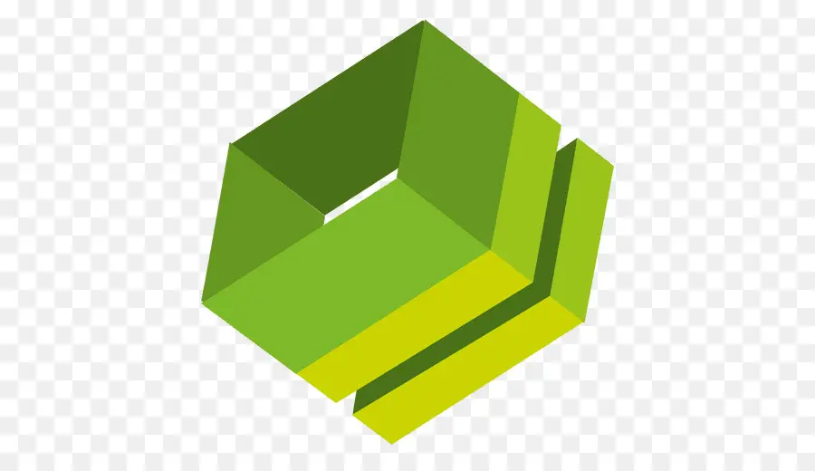 Cube Vert，Géométrique PNG