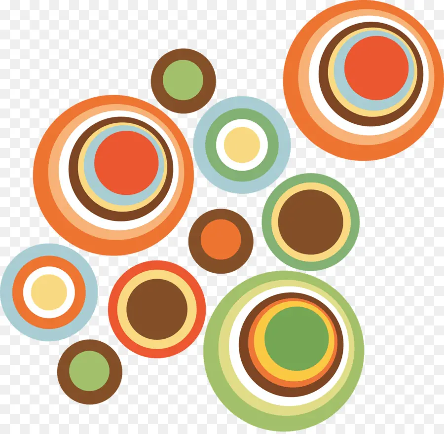 Cercles Colorés，Abstrait PNG