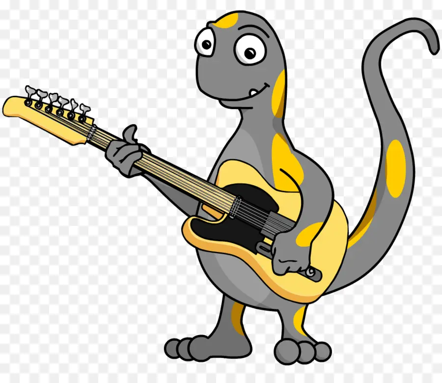 Dinosaure Avec Guitare，Musique PNG