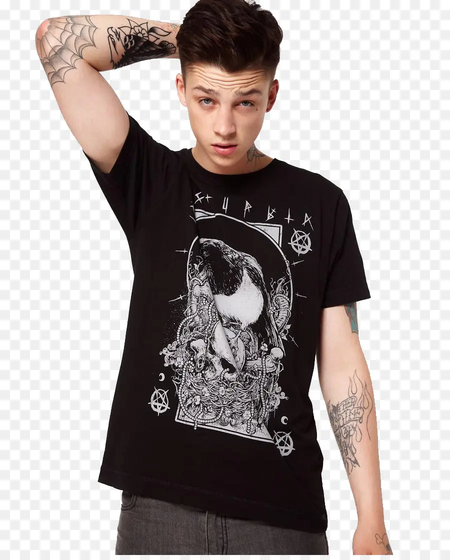 Homme Avec Des Tatouages，T Shirt PNG