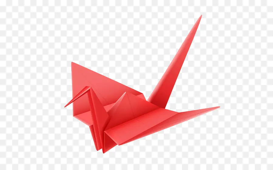 Grue Origami Rouge，Papier PNG