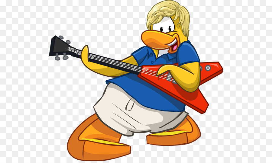 Pingouin Jouant De La Guitare，Manchot PNG