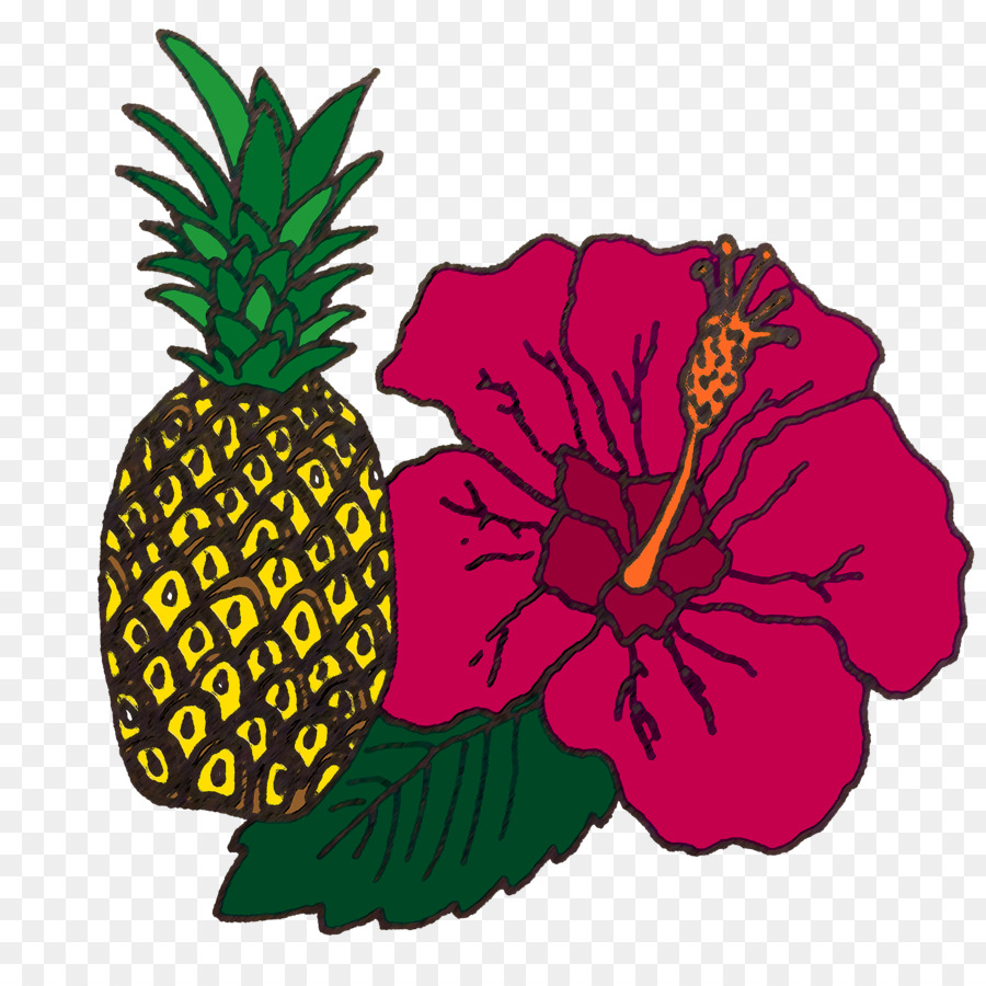 Ananas Et Fleurs，Ananas PNG