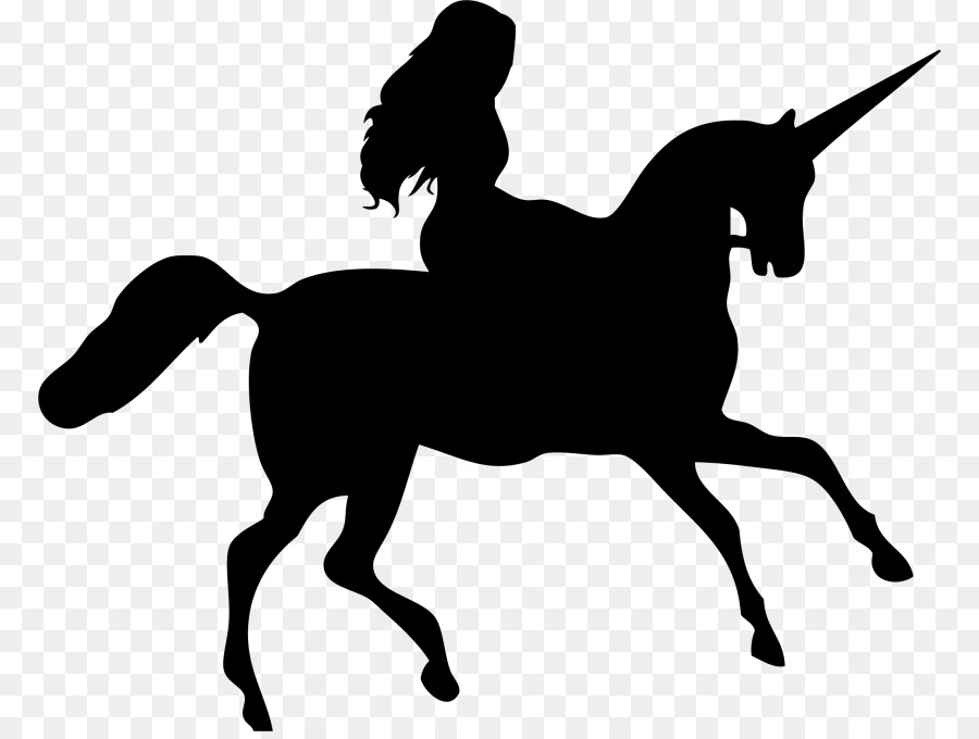 Silhouette De Licorne，Fantaisie PNG