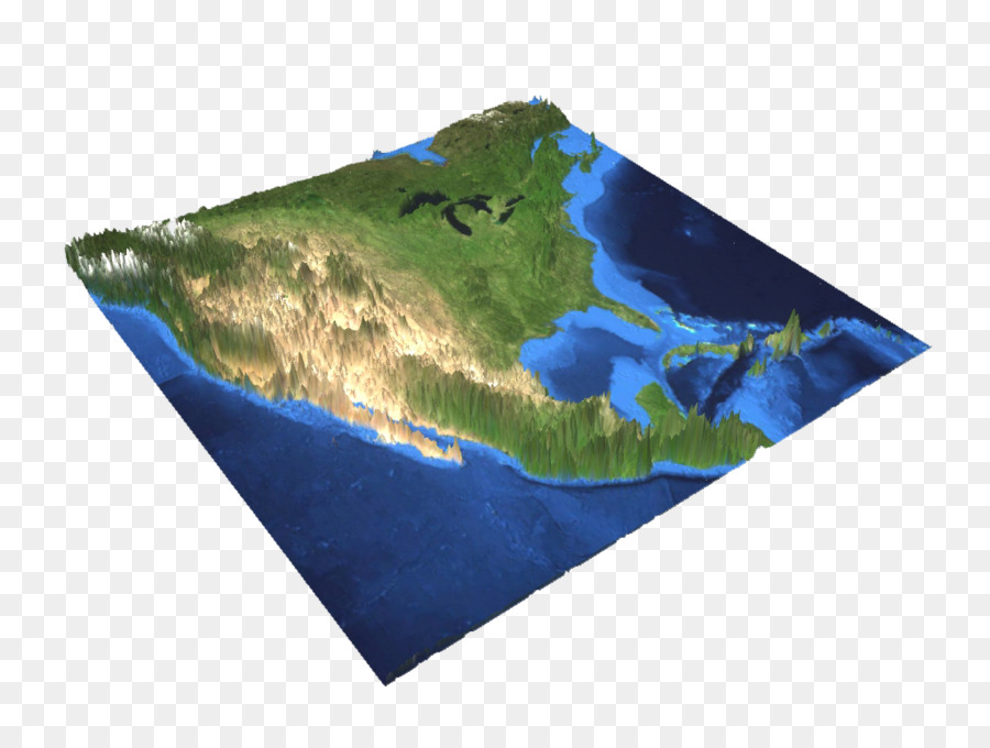 Carte 3d De L'amérique Du Nord，Amérique Du Nord PNG