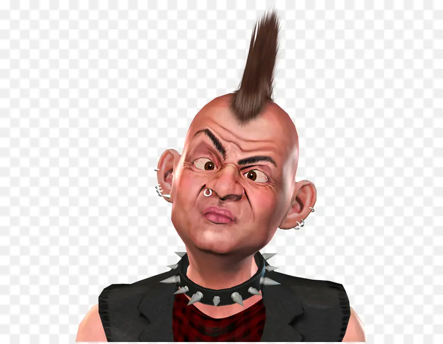 Caractère Punk，Mohawk PNG