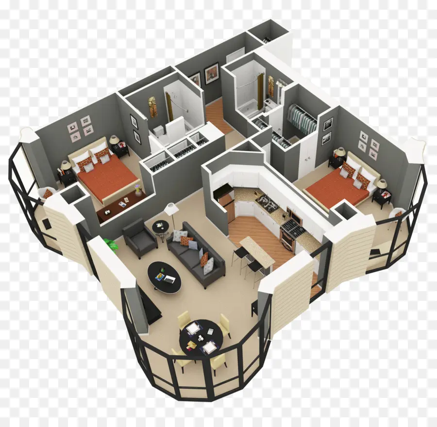 Plan De La Maison，Chambre à Coucher PNG