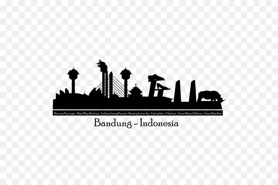 Bandung，Silhouette PNG