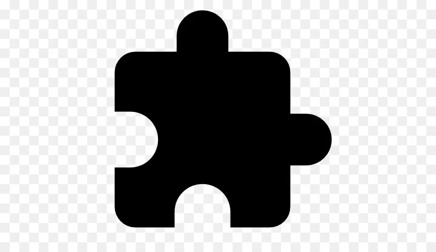 Pièce De Puzzle，Noir PNG