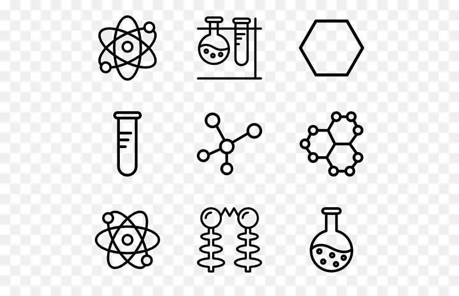 Icônes Scientifiques，Molécule PNG