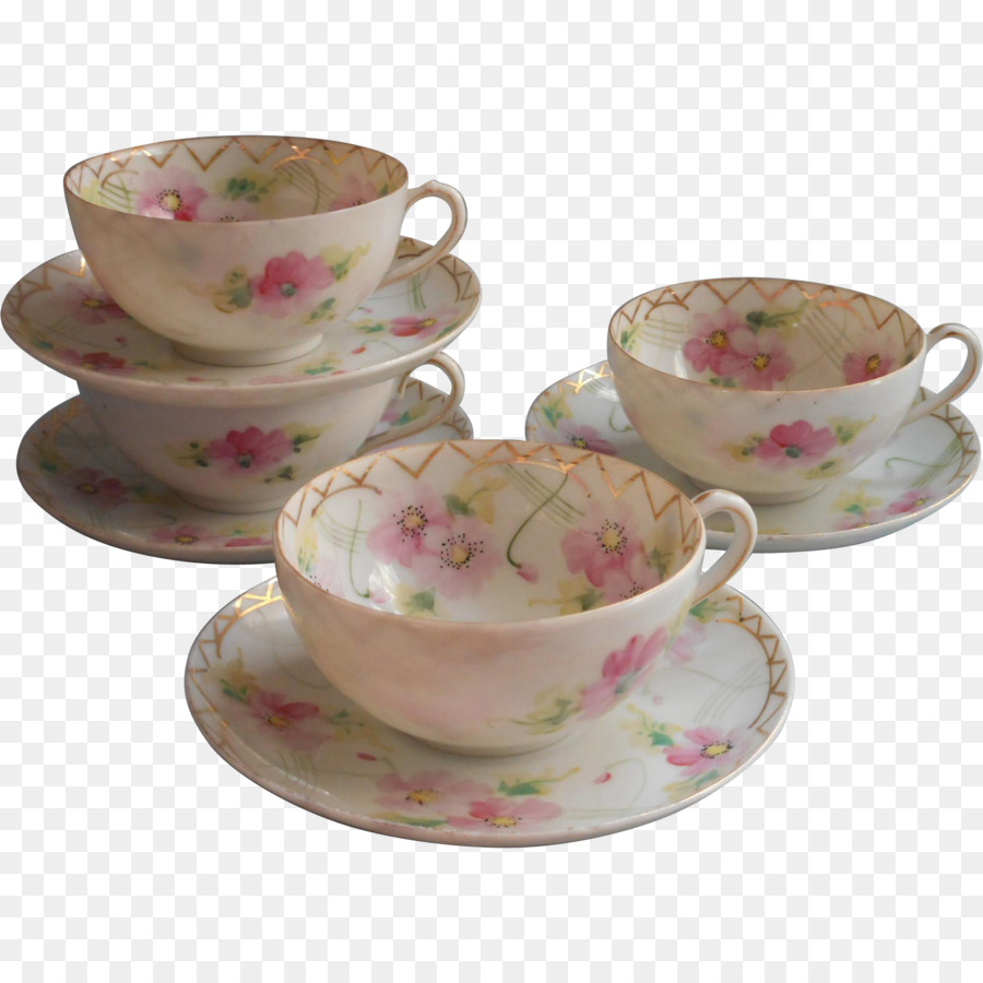 Tasse à Thé Florale，Tasse PNG