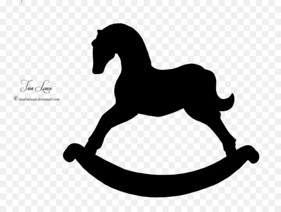 Silhouette De Cheval à Bascule，Noir PNG