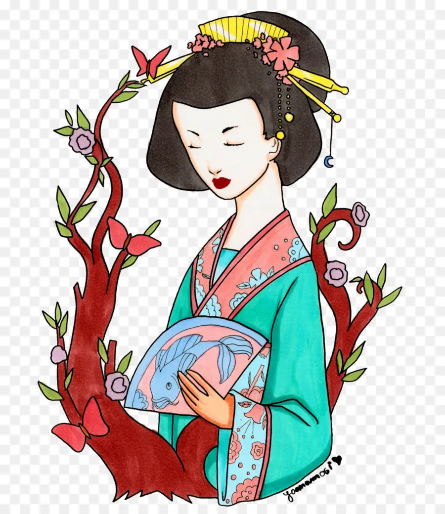 Geisha，Japonais PNG