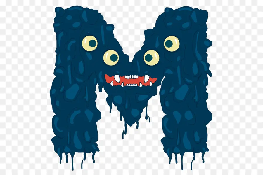 Lettre Monstre M，Alphabet PNG