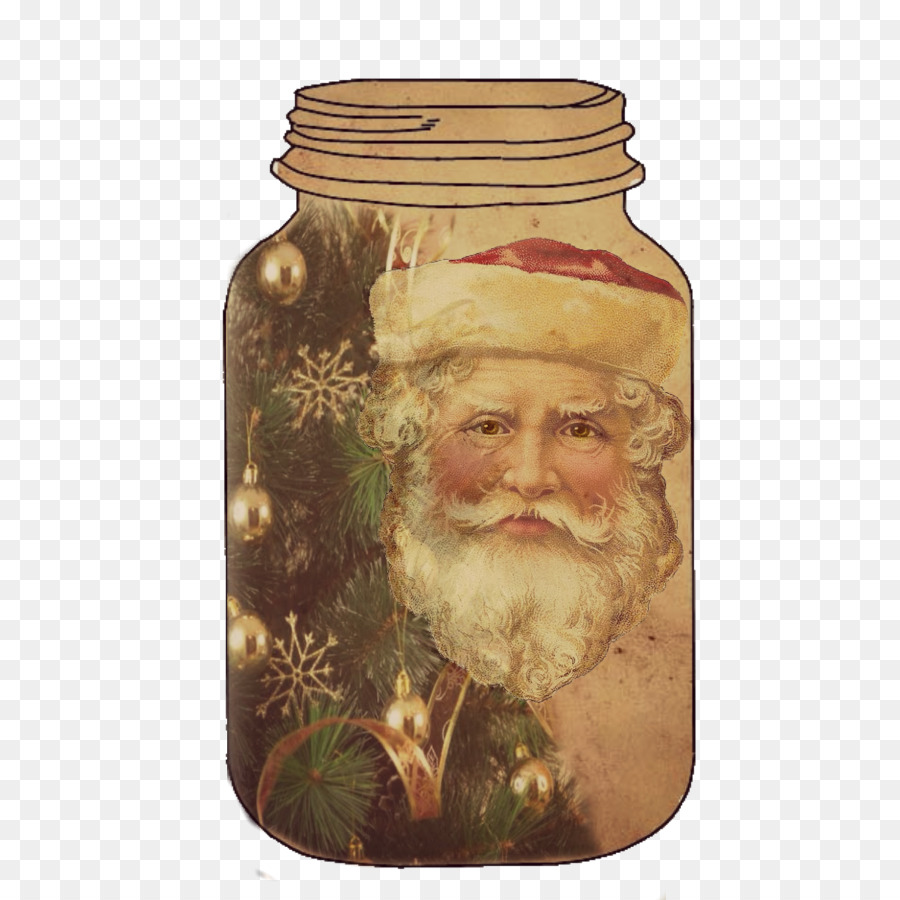 Père Noël En Pot，Noël PNG