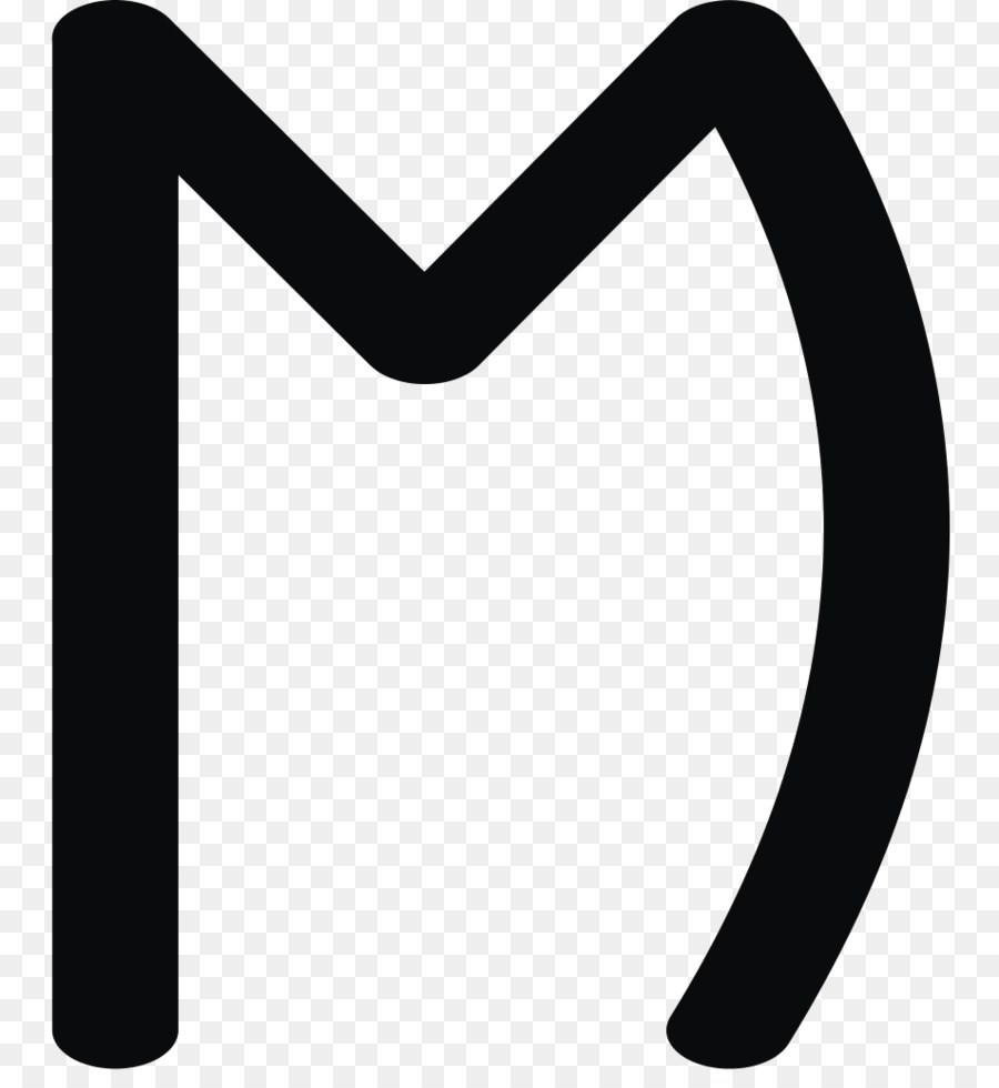 Symbole M Noir，Lettre PNG