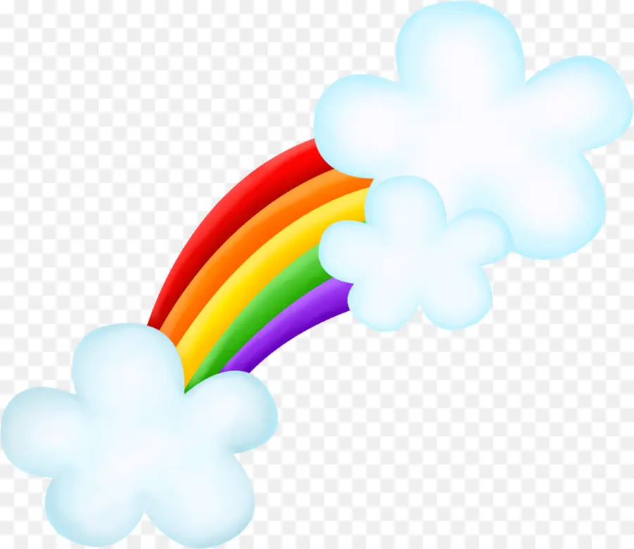 Arc En Ciel Et Nuages，Ciel PNG