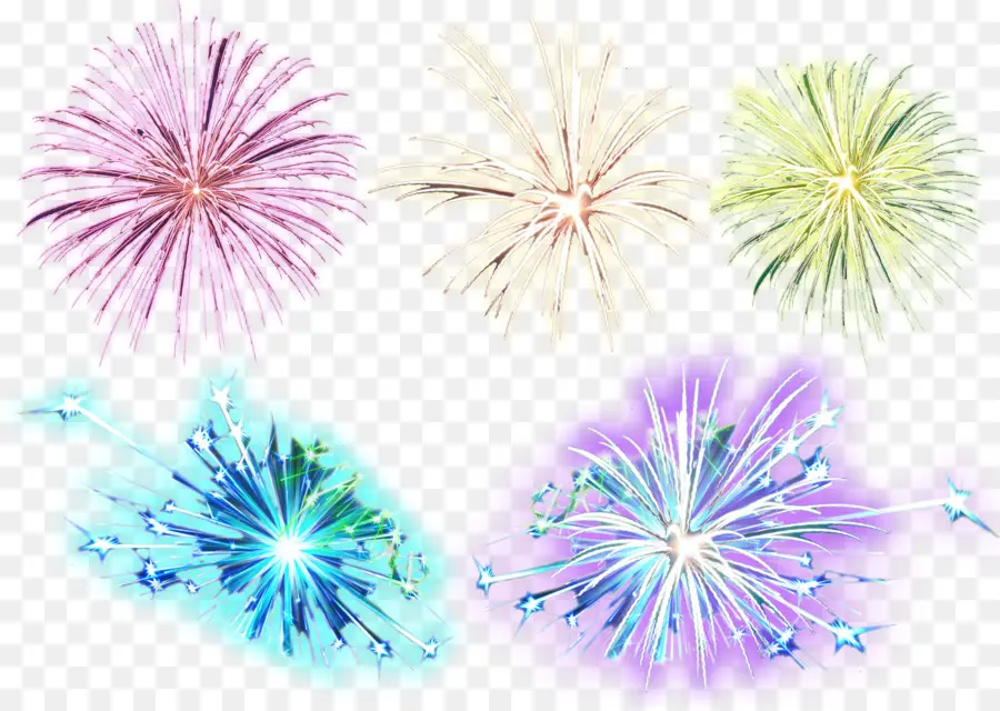 Feux D'artifice Colorés，Célébration PNG