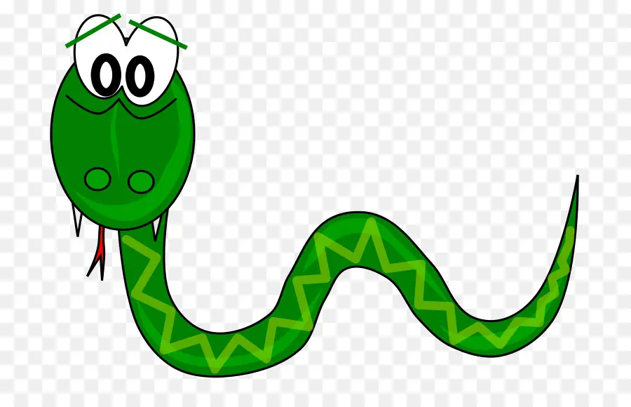 Serpent，Serpent Vert Lisse PNG
