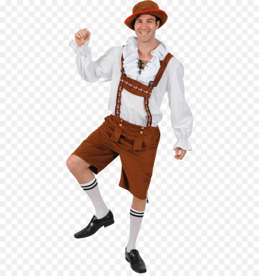 Costume Traditionnel Bavarois，Pantalons En Cuir PNG