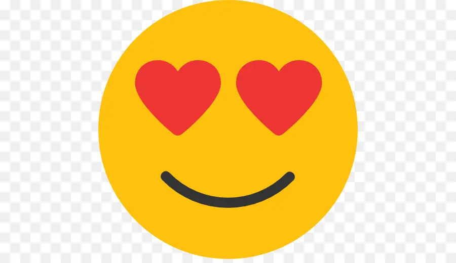 Emoji Yeux De Coeur，Souriant PNG