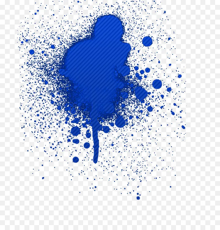 Éclaboussure De Peinture Bleue，Peinture PNG