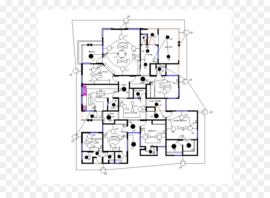 Plan D étage，Conception Assistée Par Ordinateur PNG