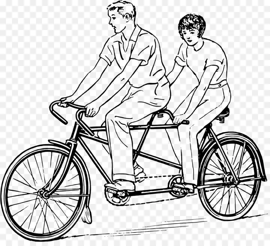 Vélo Tandem，Cyclistes PNG